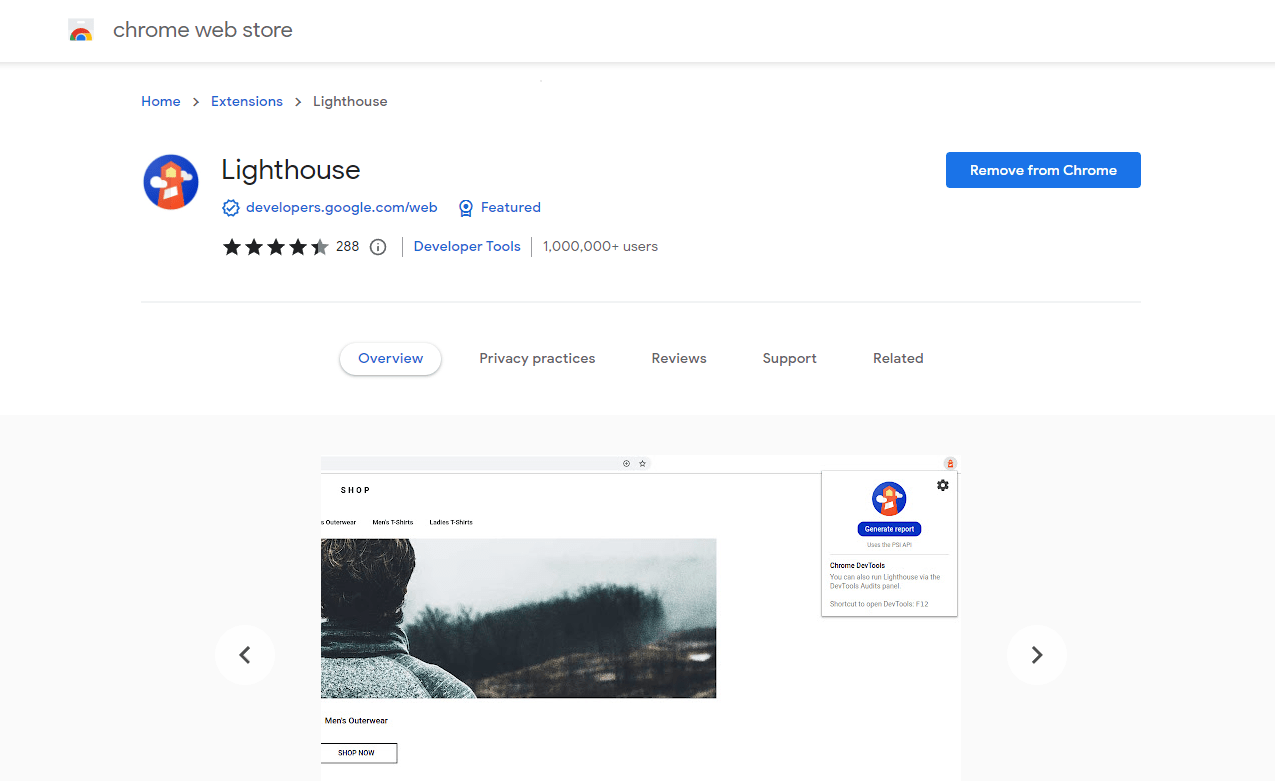 نصب google lighthouse